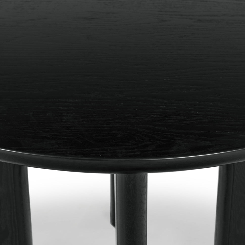 Safavieh Couture Olivetta Round Wood Dining Table, Black