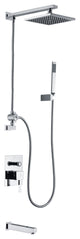 ANZZI Byne 1-Handle 1-Spray Tub and Shower Faucet With Sprayer Wand, Polished Ch