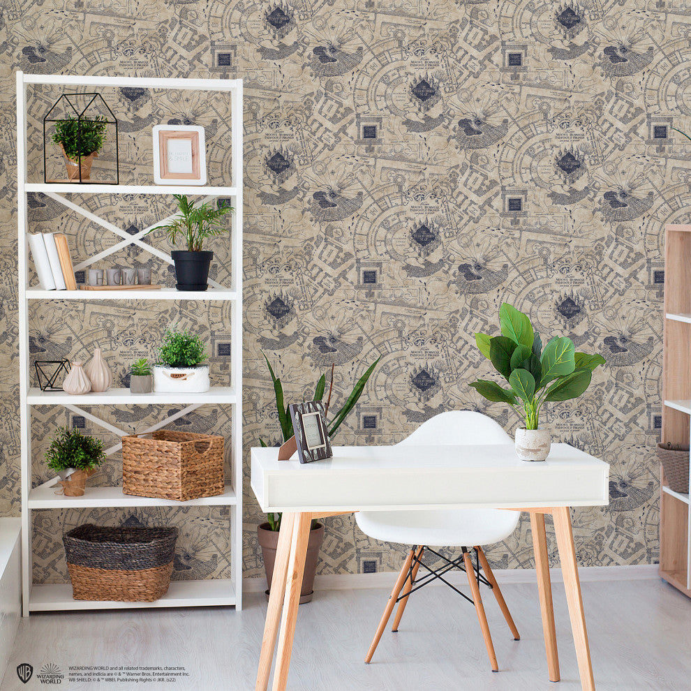Blue Harry Potter Marauder's Map Peel & Stick Wallpaper