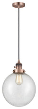 INNOVATIONS 201CSW-AC-G204-10 1-Light Mini Pendant Antique Copper