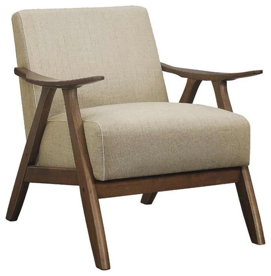 Lexicon Elle Accent Chair with Arm Rest in Light Brown