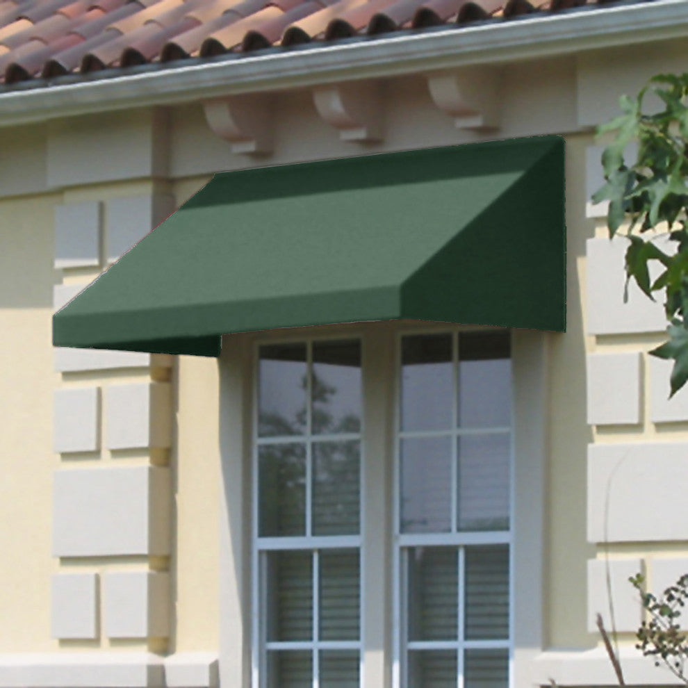 Awntech 6' New Yorker Acrylic Fabric Fixed Awning, Sage