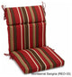 22"x45" Outdoor Squared Seat/Back Chair Cushion, Montserrat Sangria
