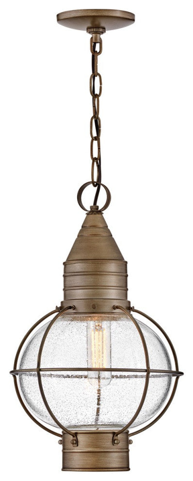 Cape Cod LED Hanging Lantern, Burnished Bronze