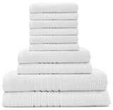 Softee 10-Piece 100% Cotton Bath, White