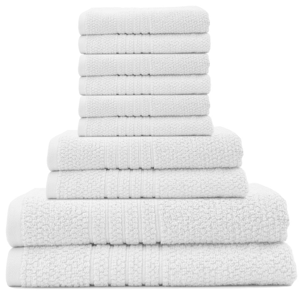 Softee 10-Piece 100% Cotton Bath, White