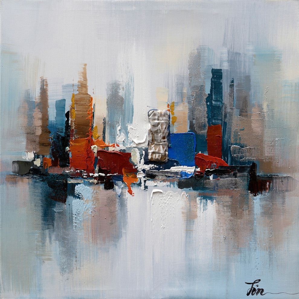 Romance I- Decor in Abstract Paintings, Modern Hand Painted Canvas Art