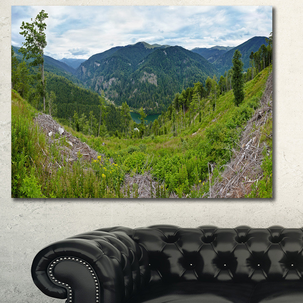 Green Mountains Panorama, Landscape Canvas Art Print, 60x40