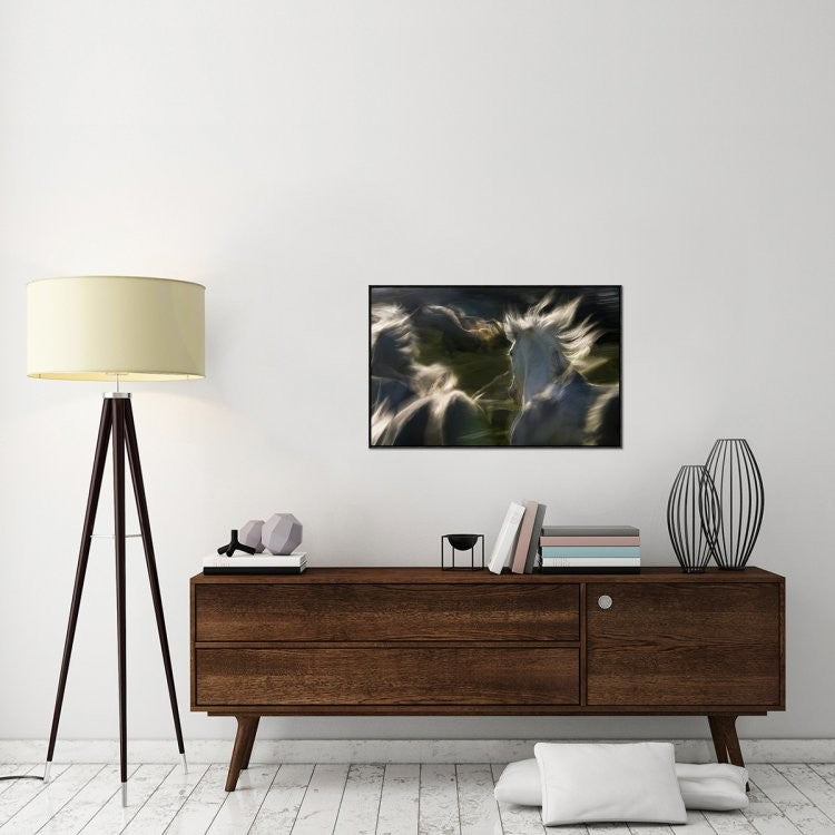 "Esata Equina" Framed Canvas Giclee by Milan Malovrh, 37x24"