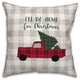 Christmas Tree Truck 18x18 Spun Poly Pillow