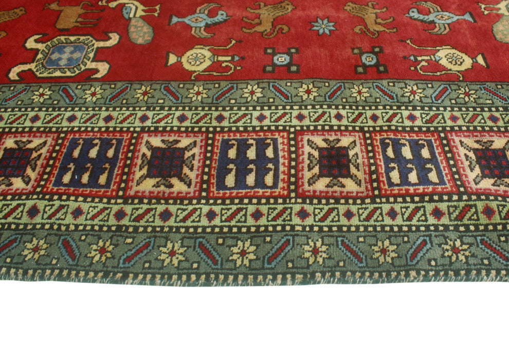 Fine Vintage Distressed Bethany Red/Beige Runner, 5'0x9'7