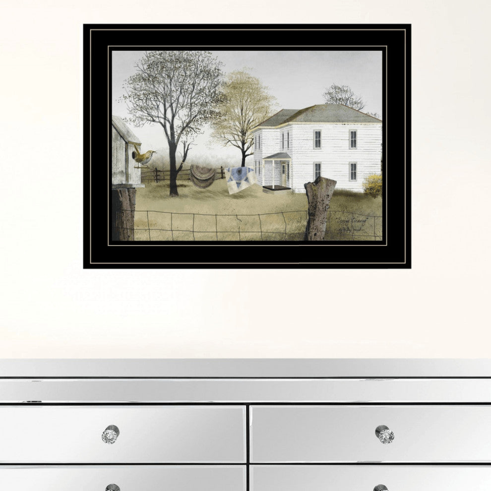 Spring Cleaning 2 Black Framed Print Wall Art