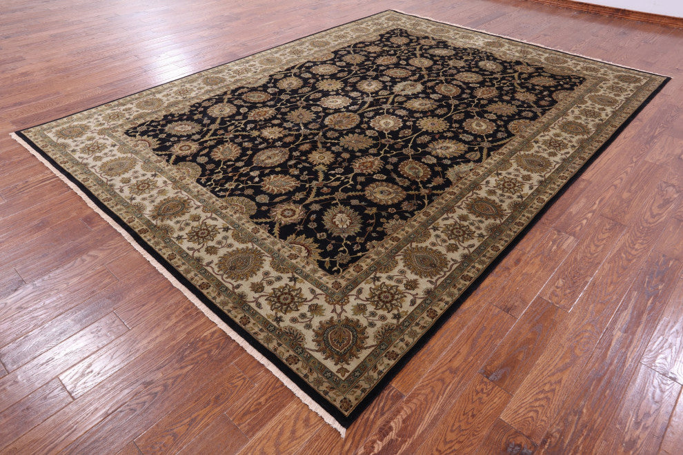 8' 10" X 12' 0" Persian Tabriz  Handmade Wool Rug - Q13749
