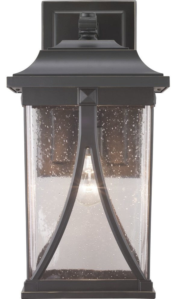 Abbott Collection 1-Light Large Wall Lantern, Antique Bronze