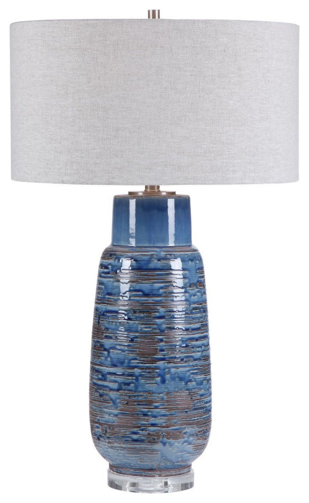 Uttermost Magellan Blue Table Lamp