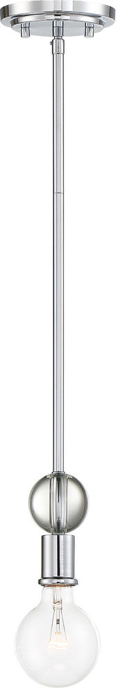 Nuvo Bounce 1-Light Polished Nickel Mini-Pendant Light
