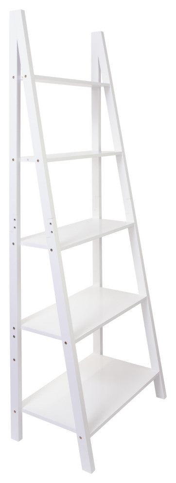 Kiera Grace Providence Miller Leaning Floor Ladder Shelf, 71"es, White