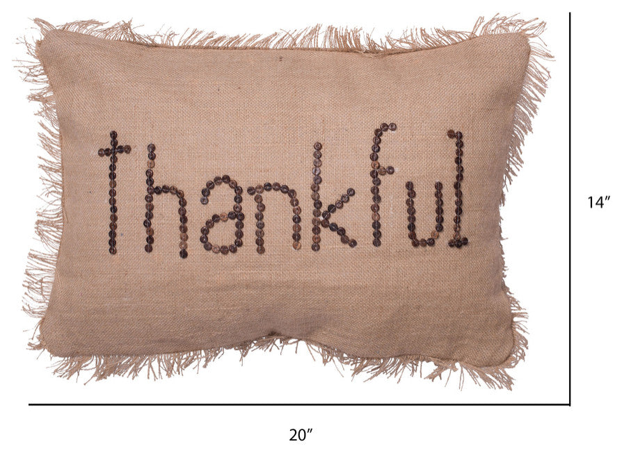 Vickerman 14" x 20" Thankful Pillow