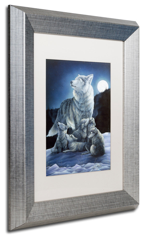 Jenny Newland 'Howling Lessons' Matted Framed Art, 14x11