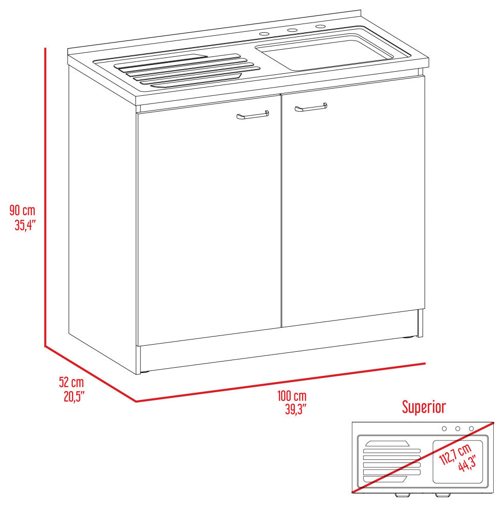 DEPOT E-SHOP Salento Utility Sink With Cabinet