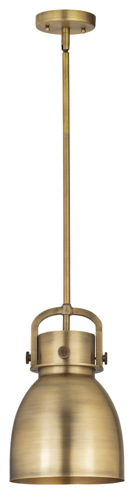 Innovations 710-1S-BB-M712-8BB-LED Newton 1 Light Mini Pendant, Brushed Brass