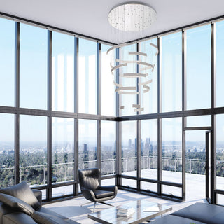 Verdura 1-Light Chandelier, Grey + White