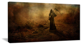 "Unexpected Demise" Abstract Digital Art Canvas Print