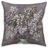 Purple Florals, Vase 16x16 Spun Poly Pillow