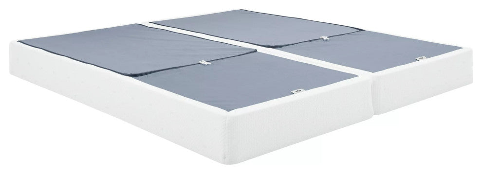 Half Fold Box Spring, Metal Structure With Zipped No Slip Fabric Cover, King
