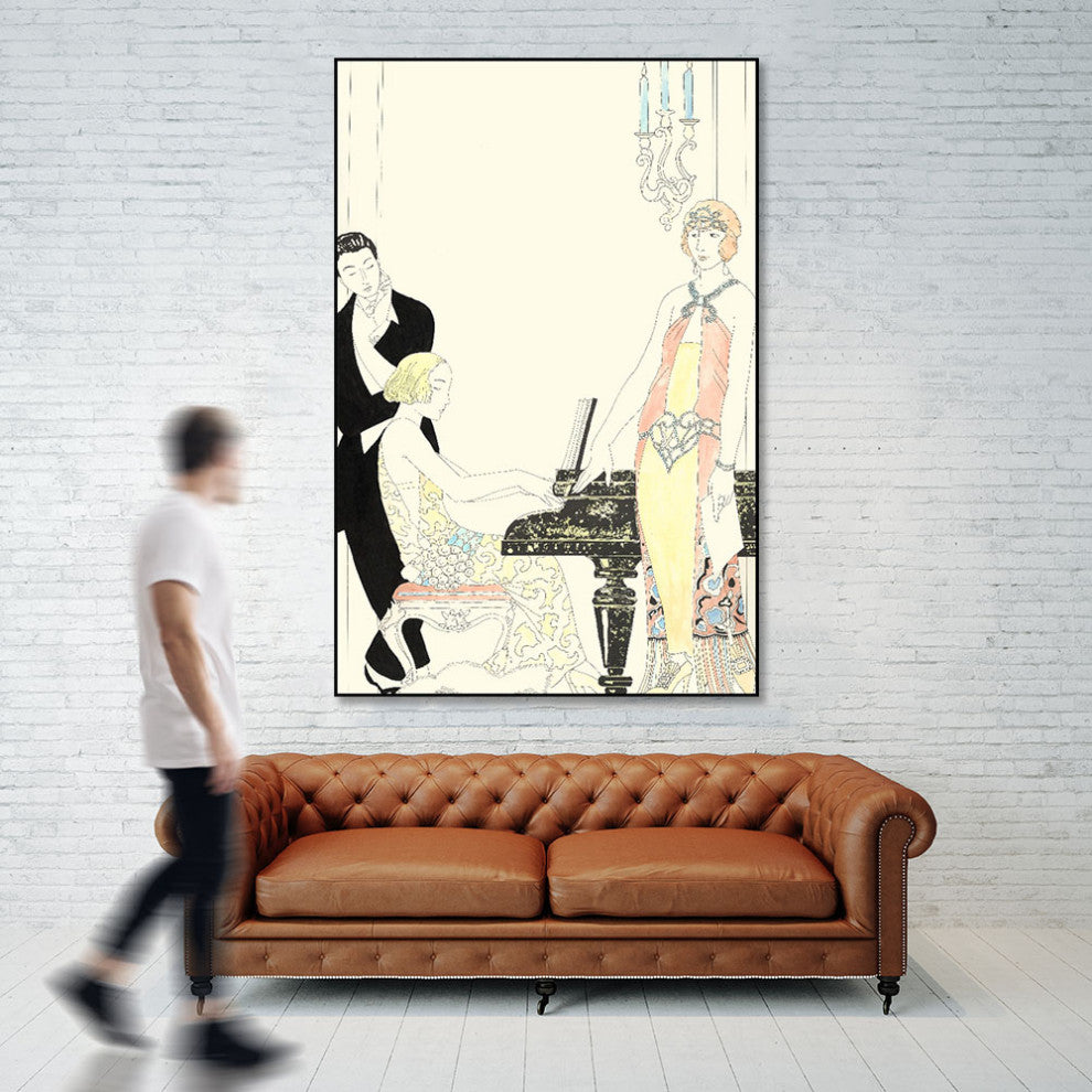 "Arte Deco Fashion I" Fine Art Giant Canvas Print, 48"x72"