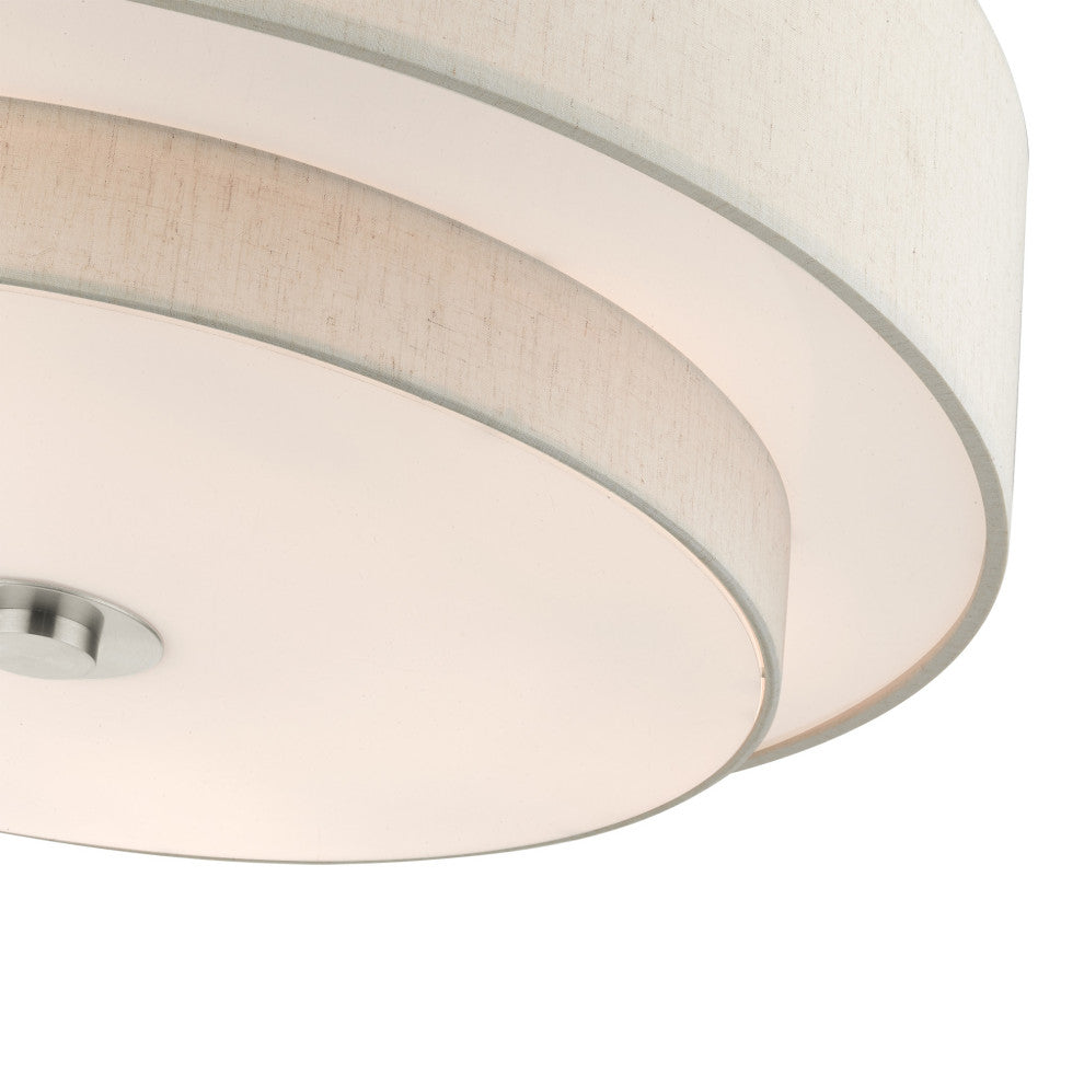 Brushed Nickel Timeless, Transitional, Versatile, Semi Flush