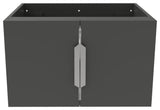 CastelloUSA Alpine 24" Wall Mounted Vanity, Base Only, Black, Brushed Nickel