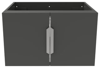 CastelloUSA Alpine 24" Wall Mounted Vanity, Base Only, Black, Brushed Nickel