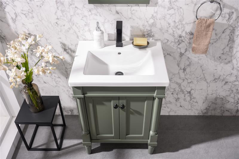 24" Pewter Green Sink Vanity