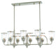 Livex Lighting Lawrenceville Light Linear Chandelier, Brushed Nickel