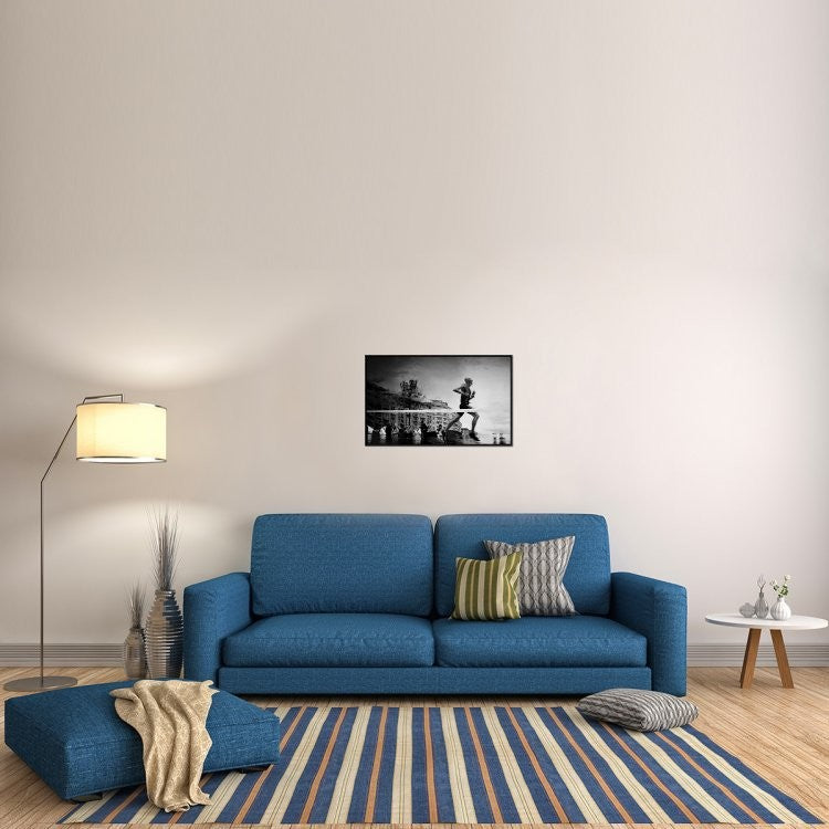 "Finish Line" Framed Canvas Giclee by Mirela Momanu, 31x19"