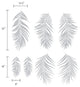 Palm Leaves Wall Decal, Teal