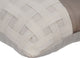 Silver Decorative Pillow Covers 22"x22" Faux Leather, Dull Silver N Half