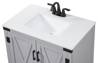 Home Living 19" Farmhouse Grey-Light Bathroom Vanity