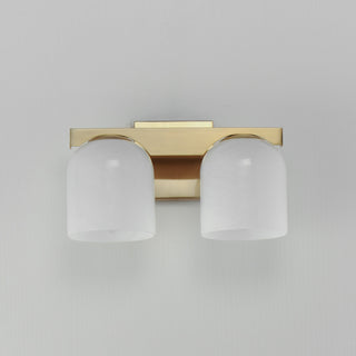 Maxim 21232MR Scoop 2 Light 14"W Vanity Light - Natural Aged Brass