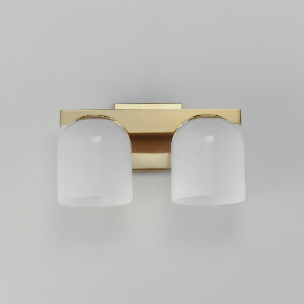 Maxim 21232MR Scoop 2 Light 14"W Vanity Light - Natural Aged Brass