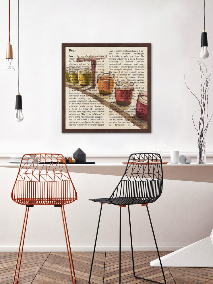 "Beer Smorgasbord" Framed Painting Print, 12"x12"
