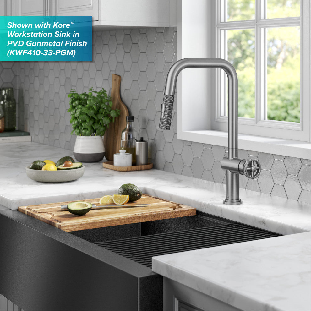 Urbix Bridge Kitchen Faucet, Spot Free Stainless Steel, Kpf-3126sfs