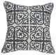20" X 7" X 20" Traditional Gray And White Pillow Cover With Down Insert