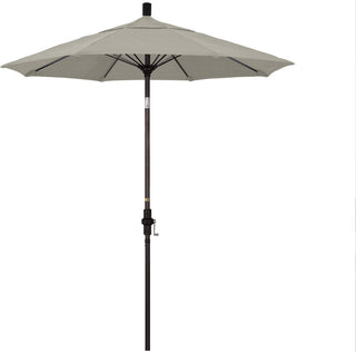7.5' Bronze Collar Tilt Lift Fiberglass Rib Aluminum Umbrella, Sunbrella, Spectrum Dove