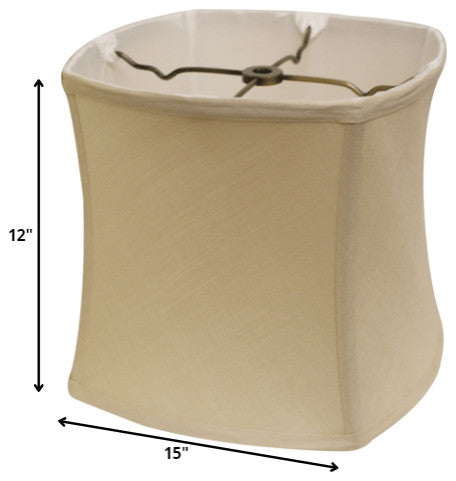 15" Inherent Soft Box Paperback Pongee Silk Lampshade
