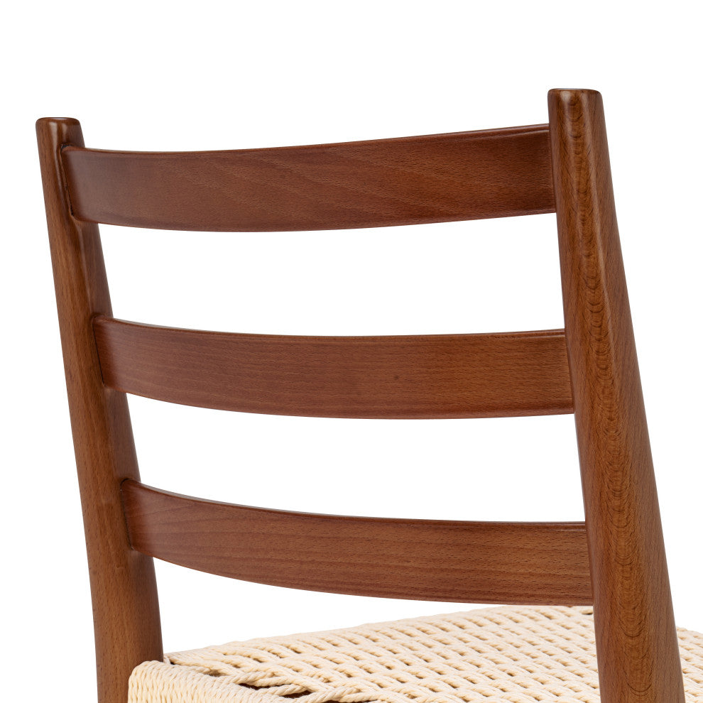 Poly and Bark Ray Dining Chair, Set of 2, Walnut