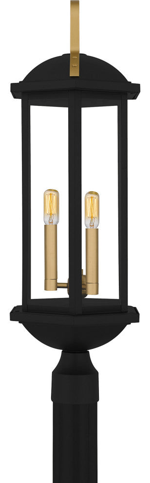 Quoizel CFD9010 Crestfield 3 Light 28" Tall Post Light - Matte Black