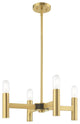Livex Lighting Satin Brass 4-Light Mini Chandelier