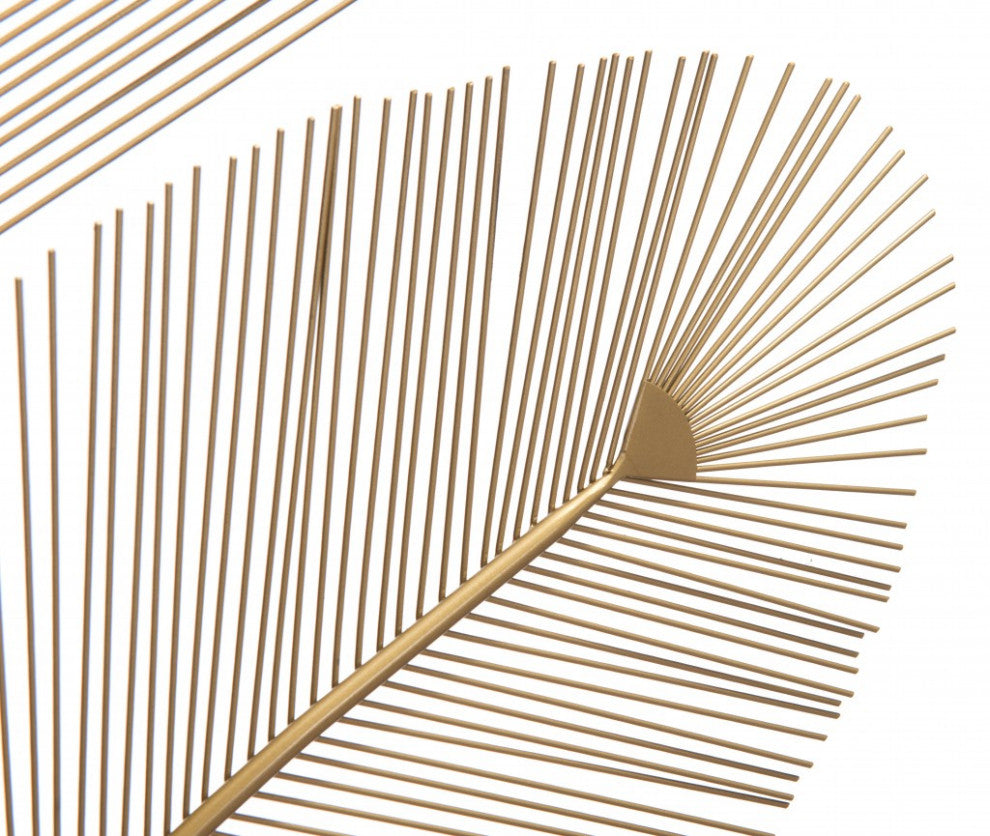 Gold Modern Suave Reed Wall Art